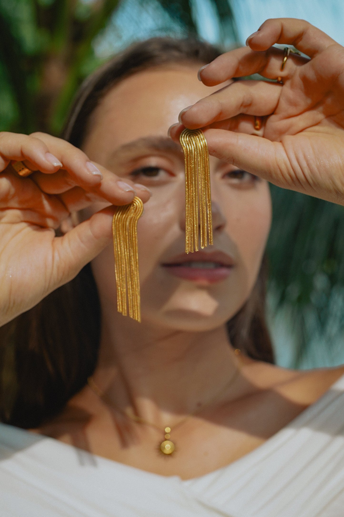 GlamourGold - Elegante Gouden Oorbellen met Kwastjes voor Vrouwen