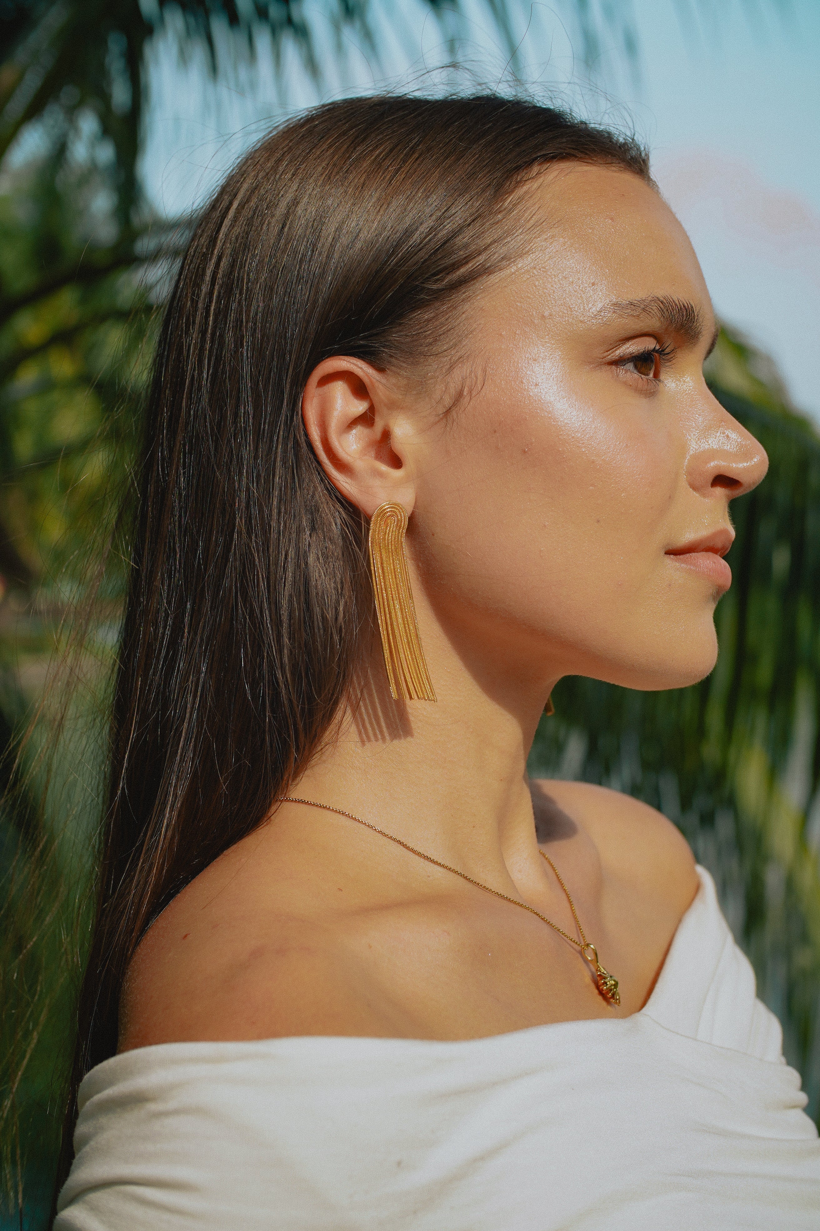 GlamourGold - Elegante Gouden Oorbellen met Kwastjes voor Vrouwen