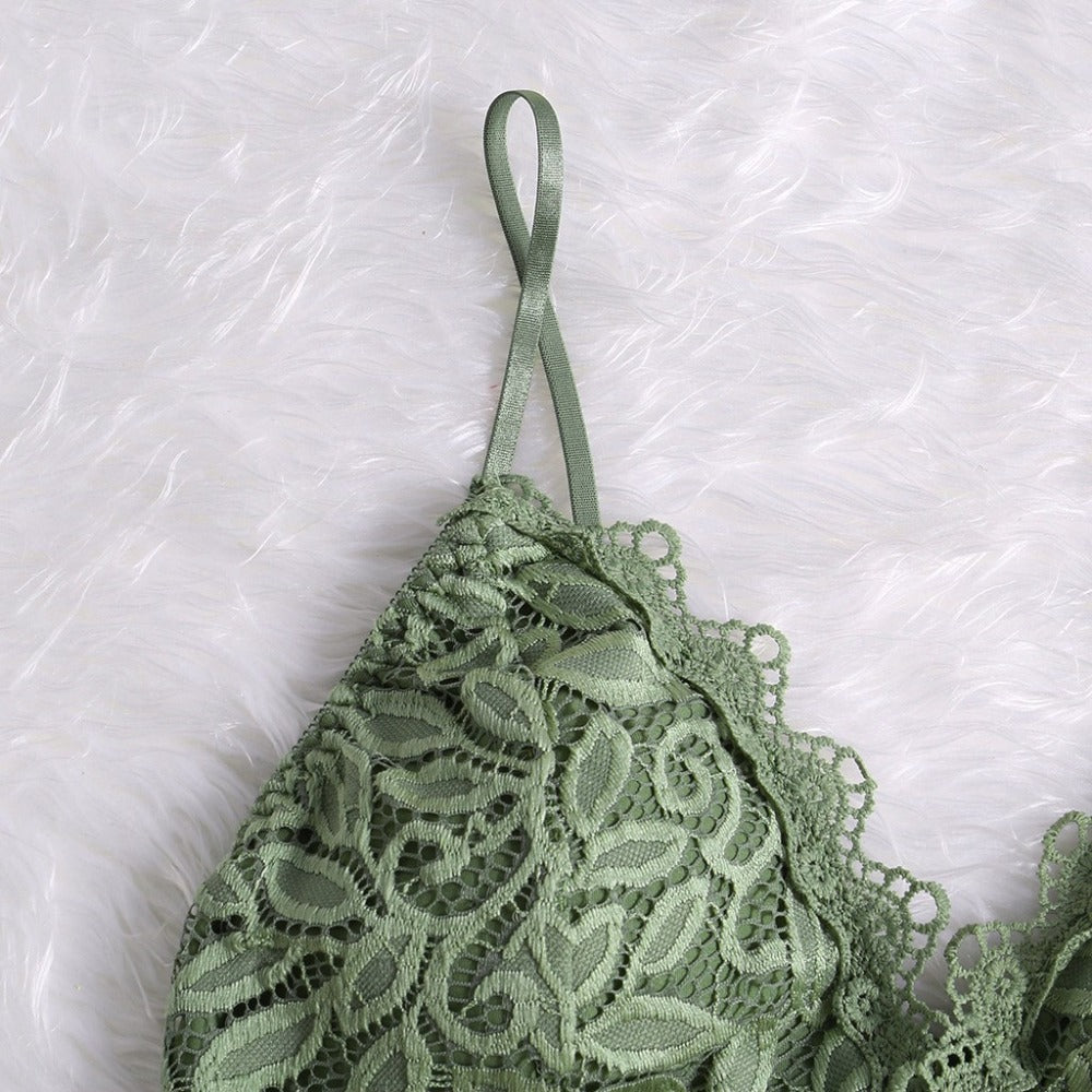 Gisela | Dames Kanten Crop Top – Verfijnde Pasvorm – Verstelbare Bandjes