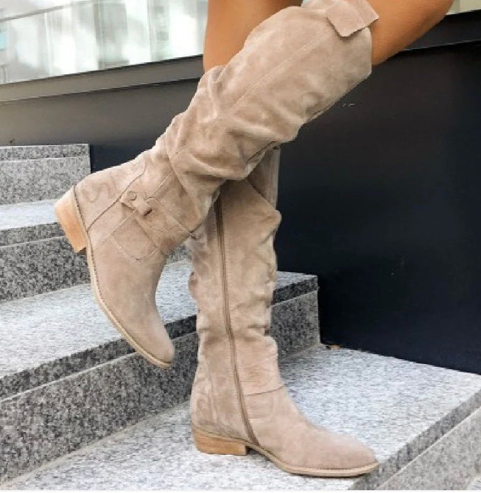 Kniehoge Dameslaarzen met Trendy Elegante Look – Comfort & Stijl in Eén