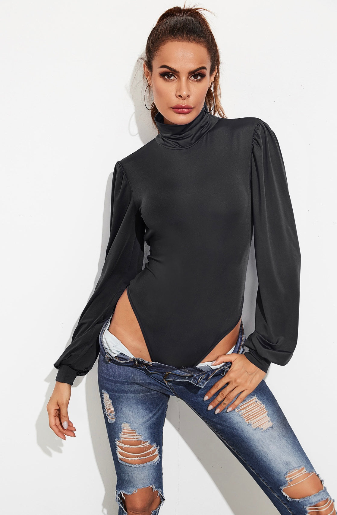 Elegante satijnen top met open rug