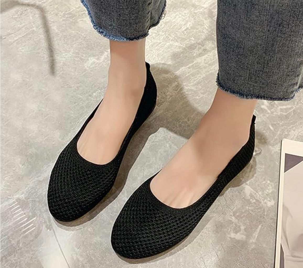 Ademend Mesh Damesschoenen | Platte Schoenen met Vierkante Neus en Hollow-Out Design