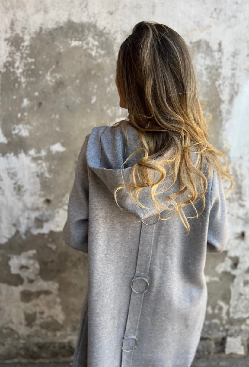 Venus Casual Vest met Capuchon | Damesvest in Katoenmix met Enkelrijige Knoopsluiting