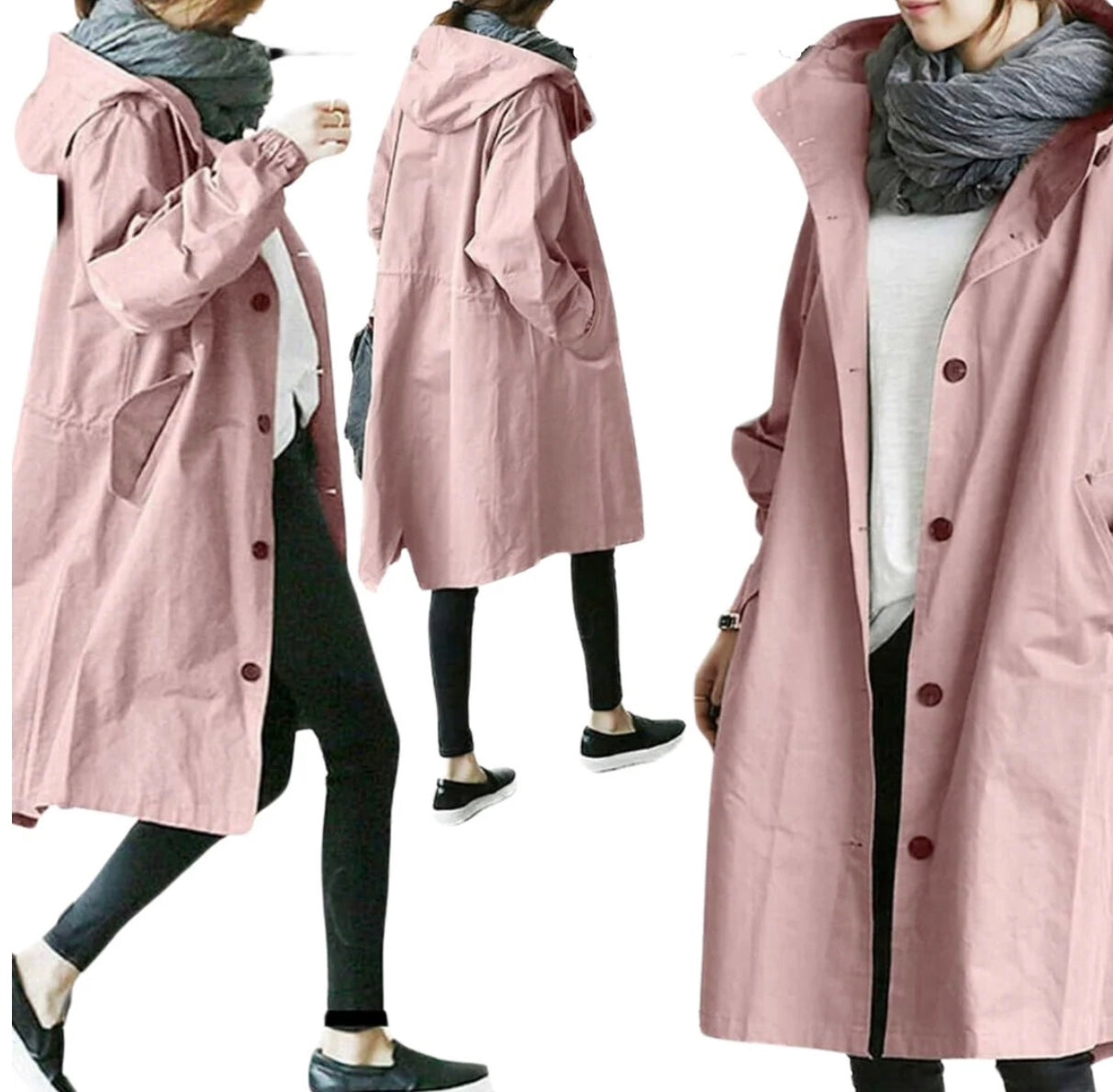 Dames Windjack, Lichtgewicht, Waterdicht, Met Capuchon