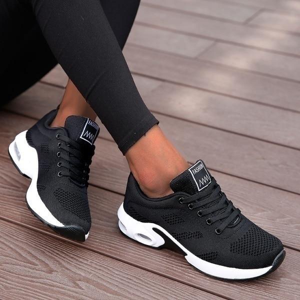 Dames Orthopedische Wandelschoenen – Lichtgewicht Slip-On Sneakers met Ademend Mesh & Anti-Slip Zool