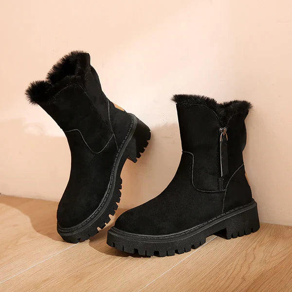 Dames Thermo Enkellaarsjes – Gevoerd, Warme Winter Ankle Boots