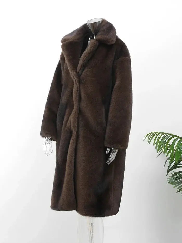 Dames Kunstbont Winterjas – Faux Fur, met Zachte Voering, Warme Jas voor Winter en Dagelijks Gebruik