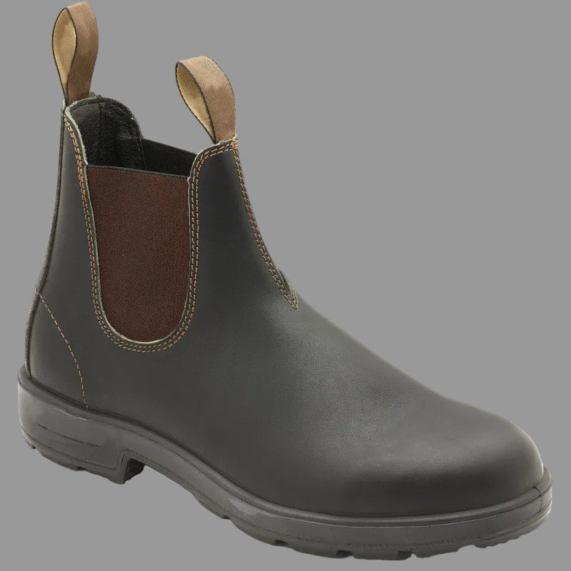 Dames Waterdichte Chelsea Laarzen – Zwart Leer, Klassiek Instapmodel voor Casual en Regenachtige Dagen