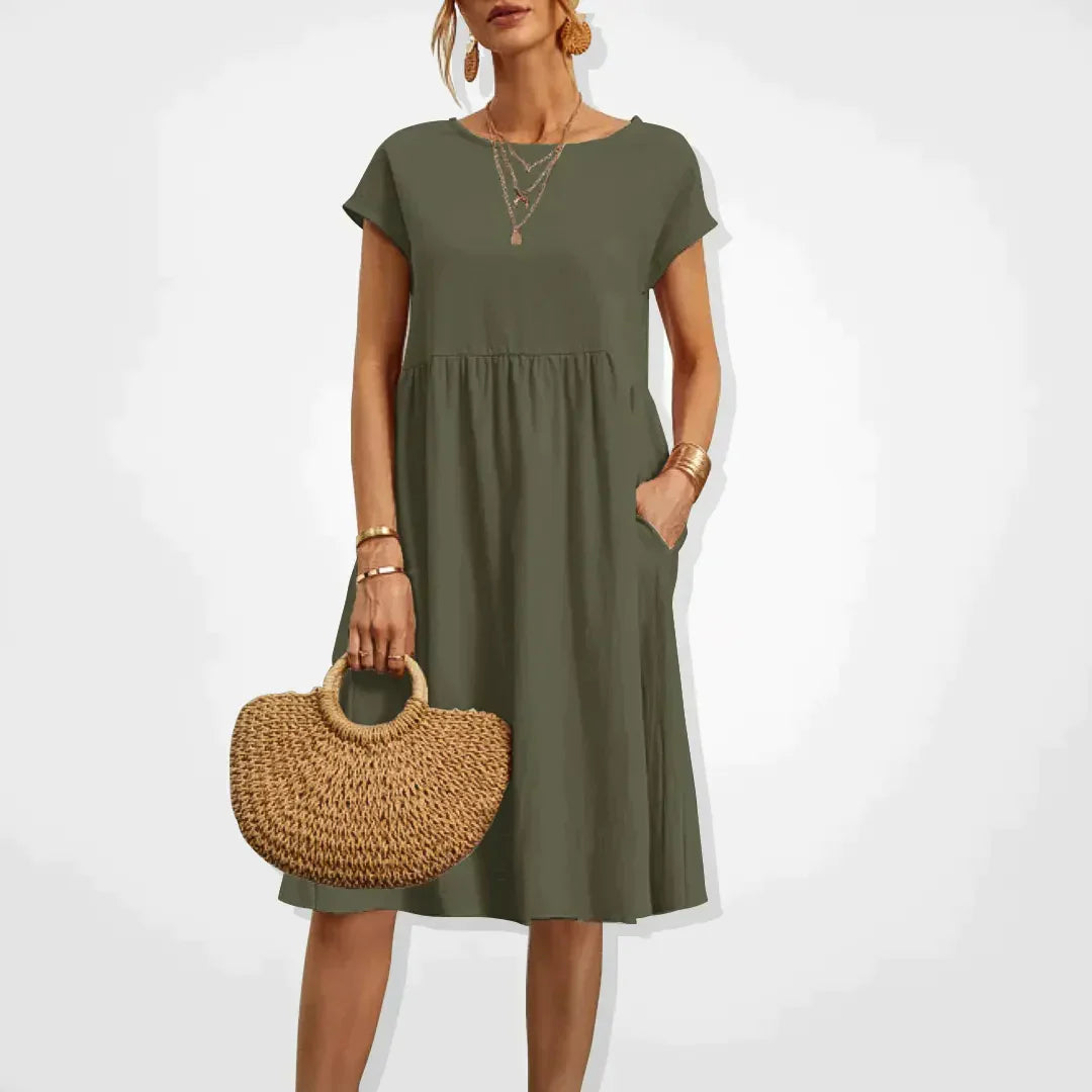 Jildou | Dames linnen jurk – luchtige relaxed fit