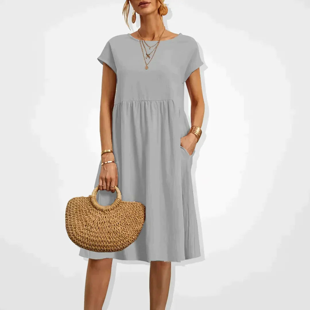 Jildou | Dames linnen jurk – luchtige relaxed fit