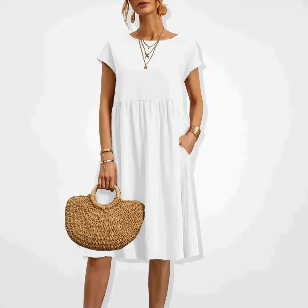 Jildou | Dames linnen jurk – luchtige relaxed fit