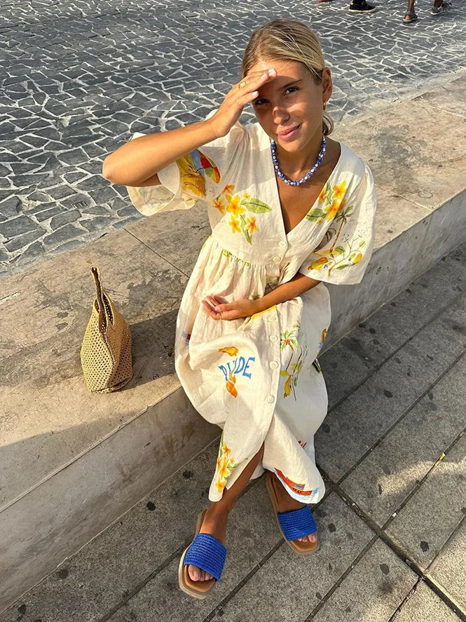 Melissa | Linnen zomerjurk