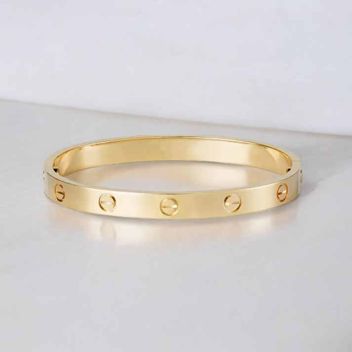 Uniseks Armband - Metalen Bangle - Minimalistisch Design - Luxe Schroefdetails