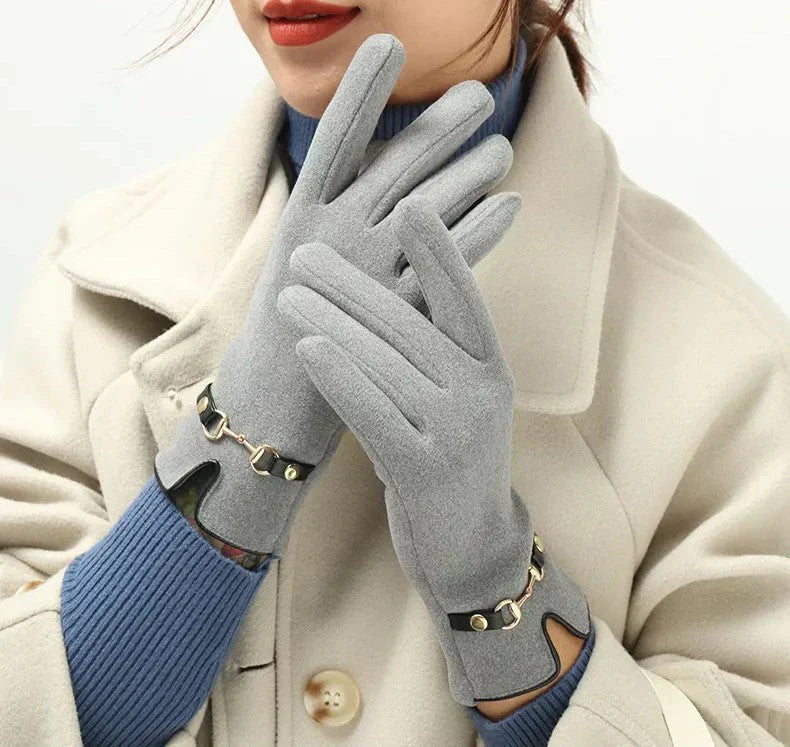 Elegante Warme Dames Handschoenen | Luxe winterhandschoenen met stijlvolle kettingdetail