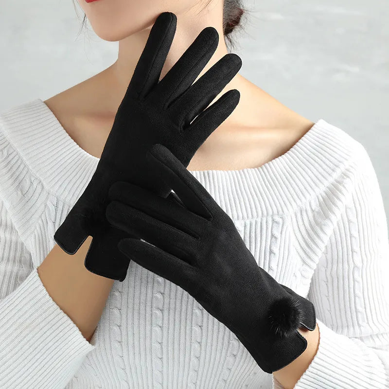 Elegante Warme Dames Handschoenen | Luxe winterhandschoenen met stijlvolle kettingdetail