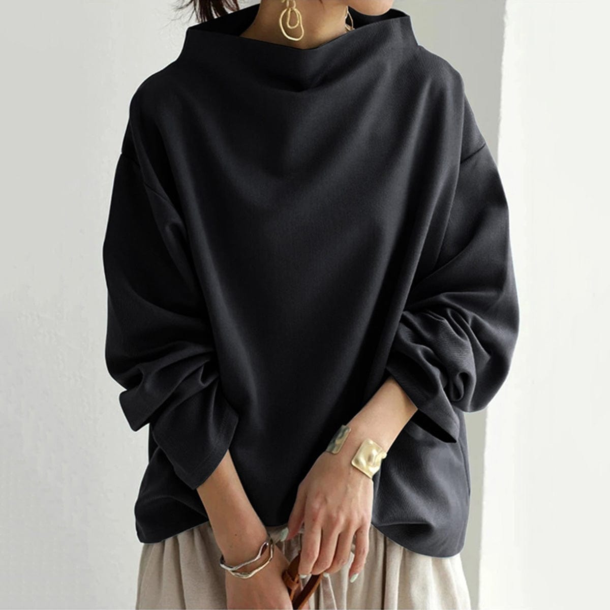 Dames Oversized Trui – Zachte Brei, Effen, Casual