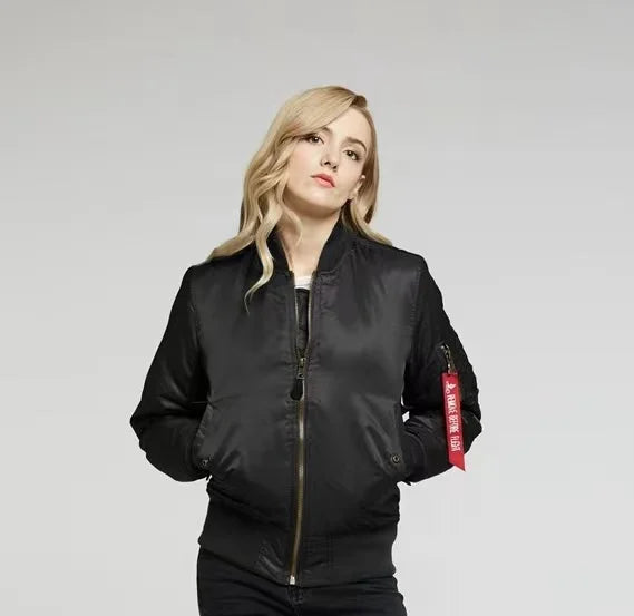 Klassiek Dames Jack - MA-1 Bomberjack - Winddicht en Waterafstotend Nylon, Comfortabele Pasvorm