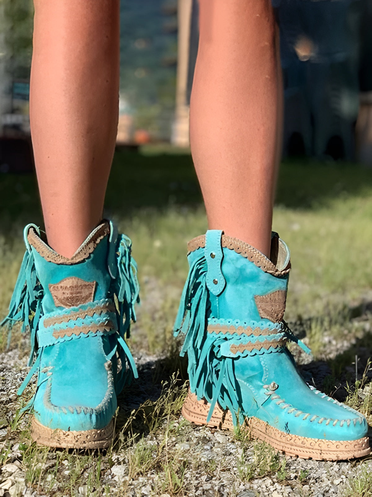 Boho westernlaarzen met franjes