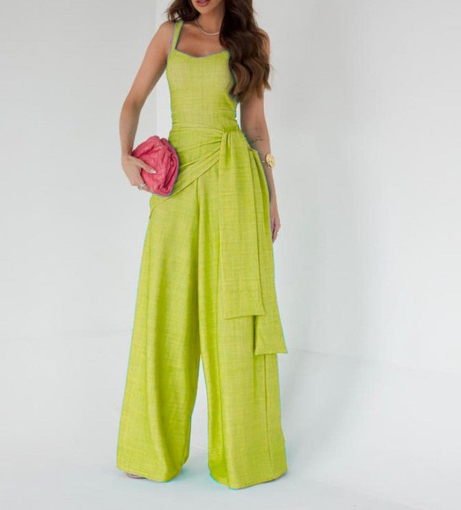 Grietje | Dames Jumpsuit – Elegante Pasvorm – Wijde Pijpen – Mouwloos