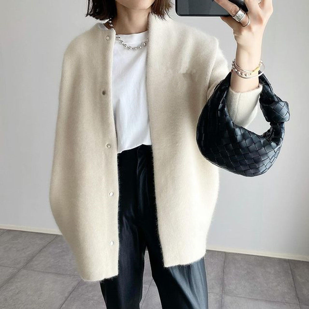 Gebreid Vest | Dames Cardigan met Zacht Acrylmix en Lange Mouwen