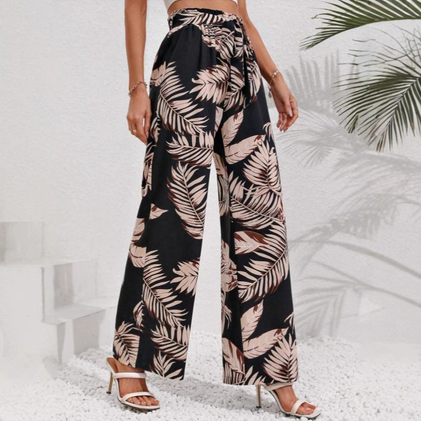 Emmie | Dames Broek – Wijde Pijpen – Hoge Taille – Bohemian Print
