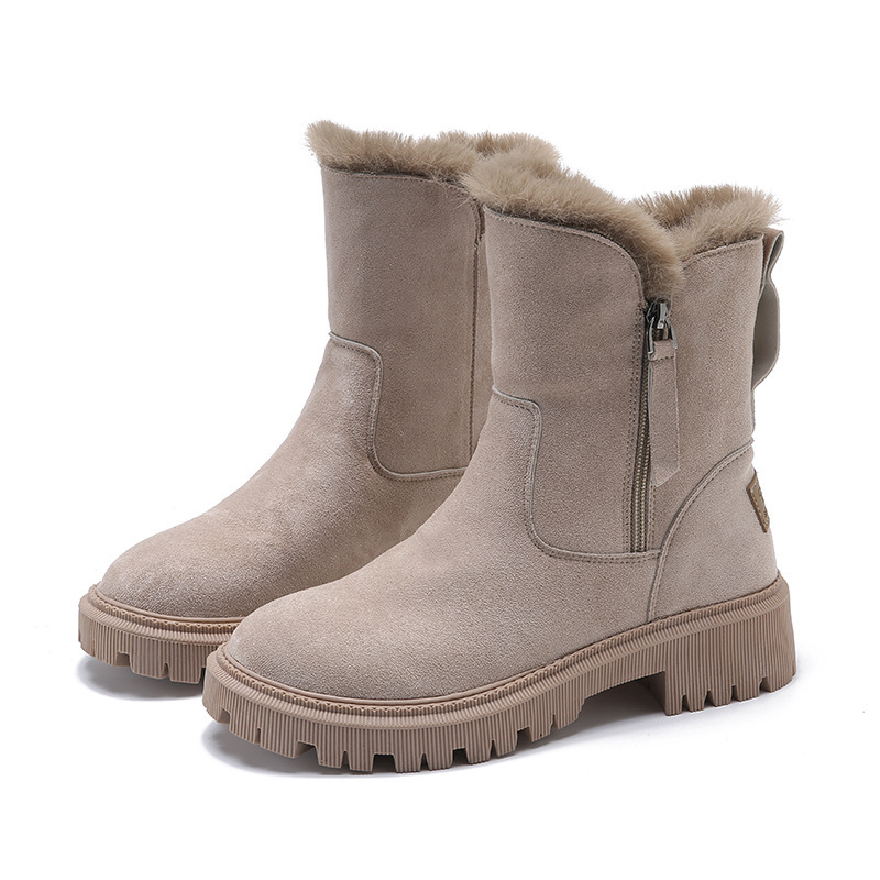 Dames Thermo Enkellaarsjes – Gevoerd, Warme Winter Ankle Boots