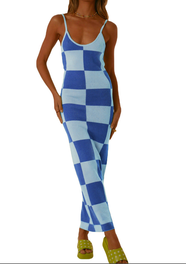 Beatrix | Dames Maxi Jurk – Bodycon Pasvorm, Spaghettibandjes, Abstracte Print