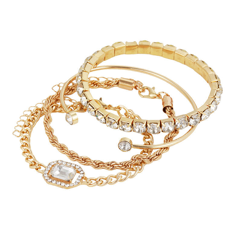 Barbara | Luxe dames armbandenset – minimalistisch design met sprankelende kristallen