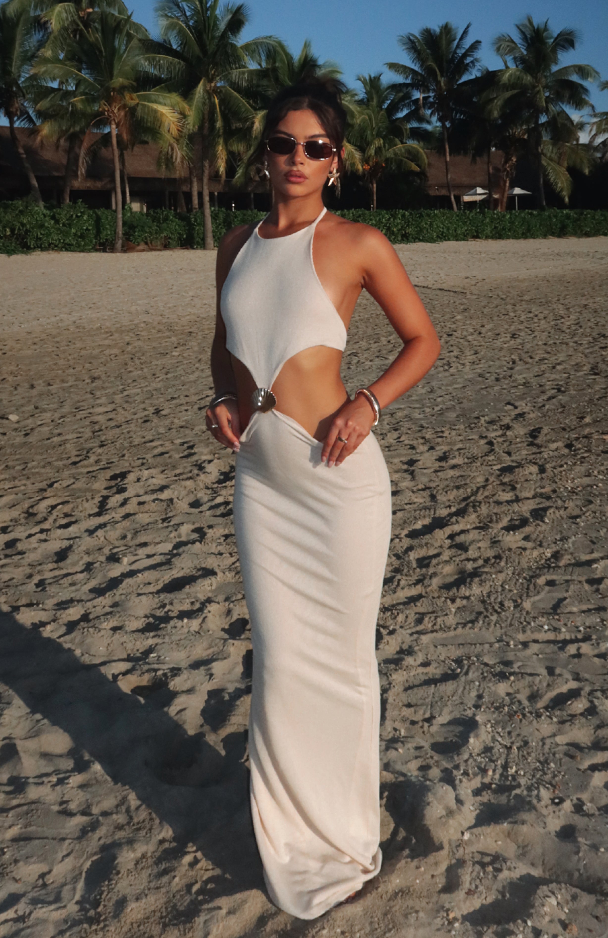 LINA | Sexy Cut-Out Maxi Jurk voor Dames