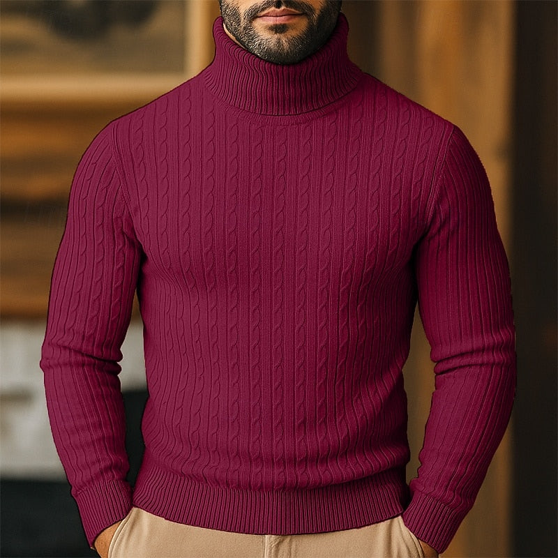 Rupert | Cable Knit Turtleneck Sweater 10
