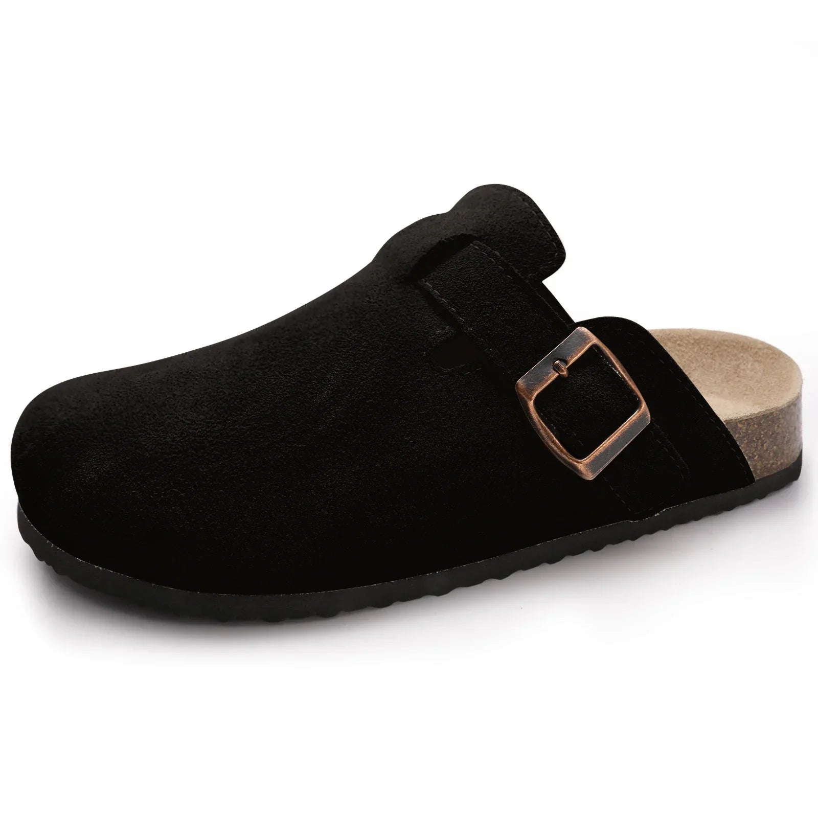 Dames suède sandalen met kurken zool