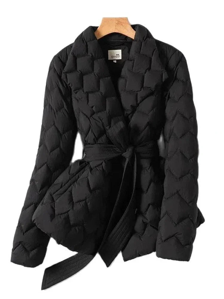 Donsjas voor dames | Casual winterjas met flatterende taille en elegant design