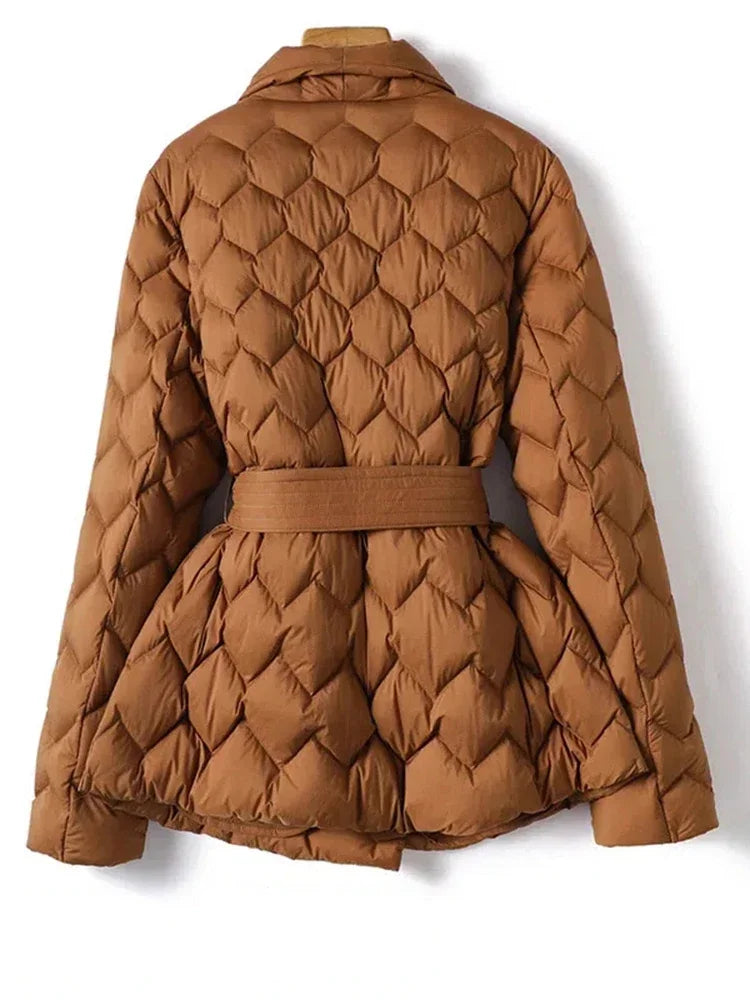 Donsjas voor dames | Casual winterjas met flatterende taille en elegant design