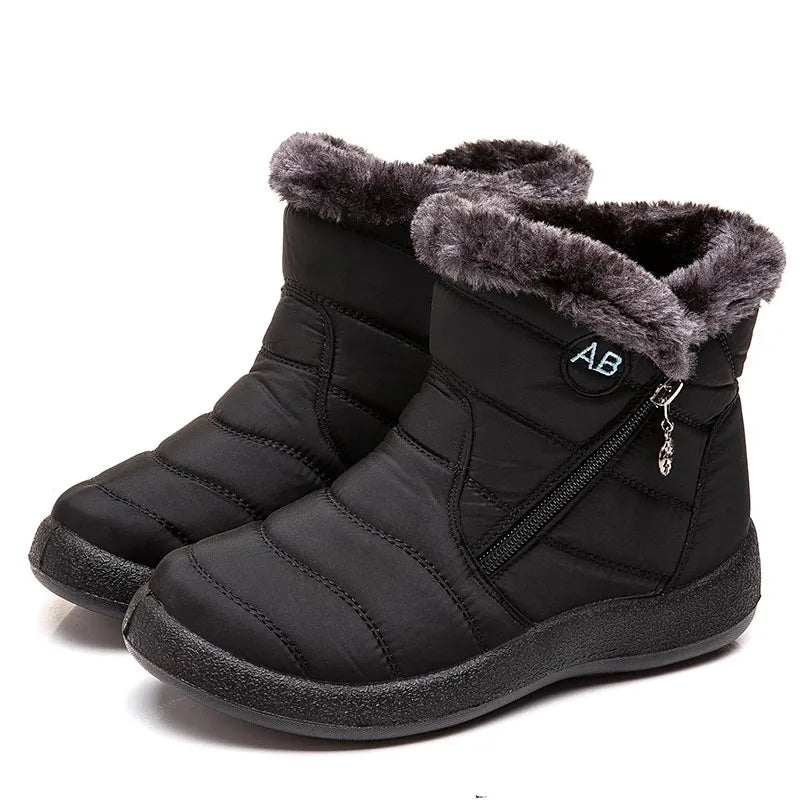 Dames Enkellaarsjes met Bontvoering | Warme Casual Boots voor Herfst & Winter