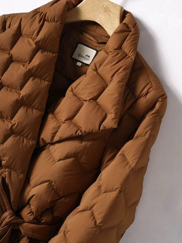 Donsjas voor dames | Casual winterjas met flatterende taille en elegant design