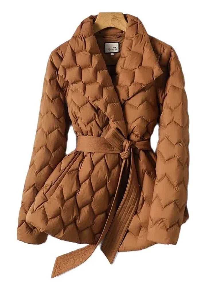 Donsjas voor dames | Casual winterjas met flatterende taille en elegant design