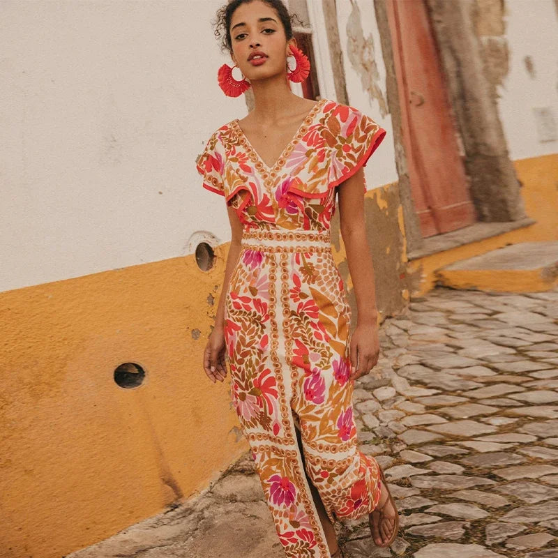 Eleva | Bohemian Maxi Jurk voor Dames