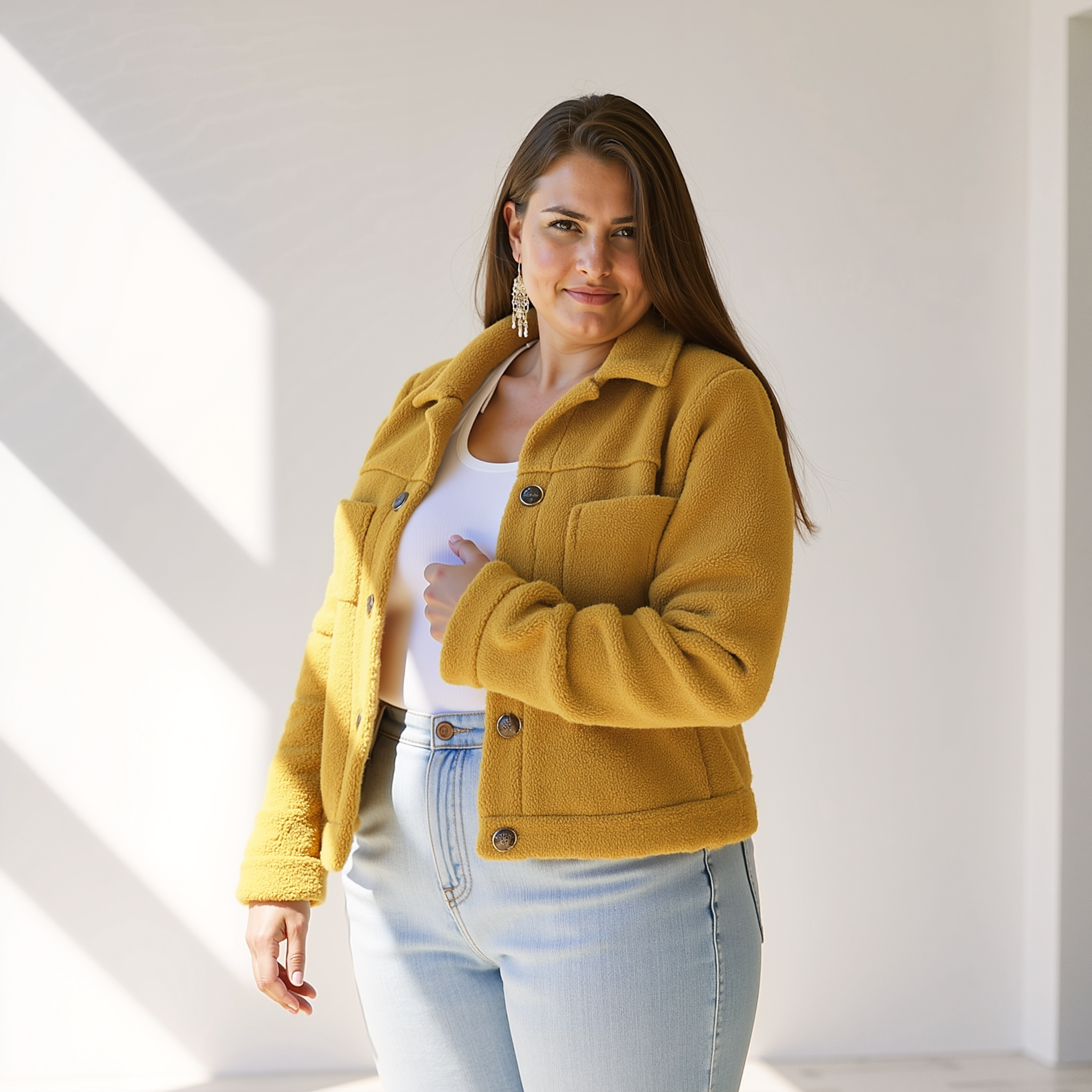 Kaylee Fleece Herfstjas Dames | Korte Jas met Reverskraag en Tijdloze Snit