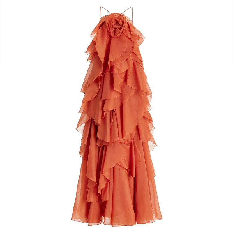 Nelly | Flowy Gelaagde Maxi Jurk voor Dames