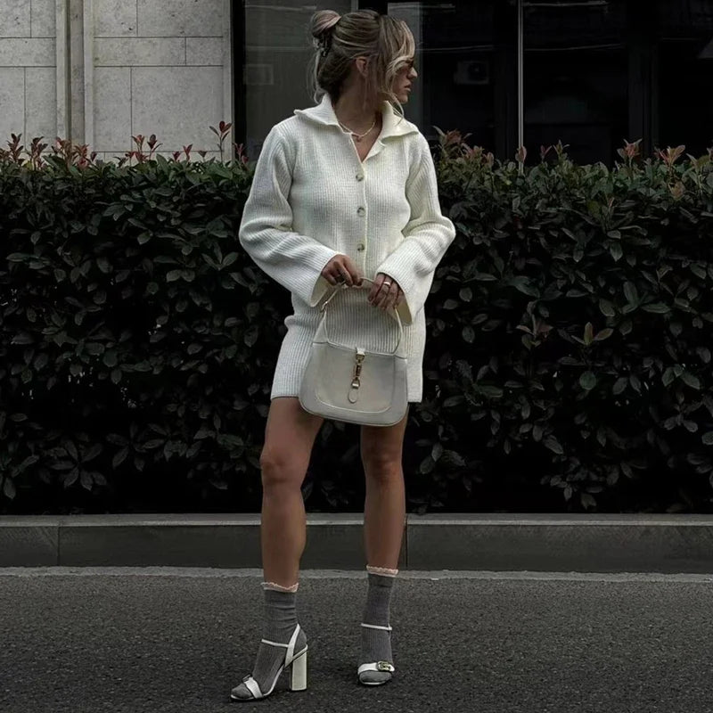 Natasja Knit Co-ord Set | Dames knit set met cardigan en rokje in casual chic stijl