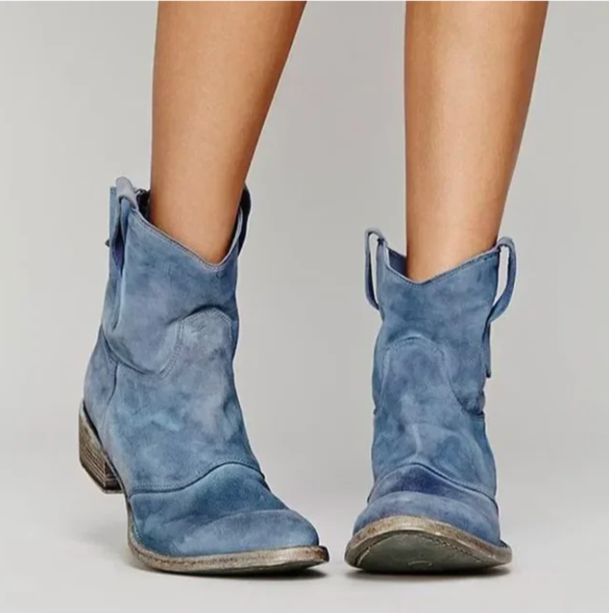 Maaike laarzen dames | Western boots van wildleder met stijlvolle stiksels