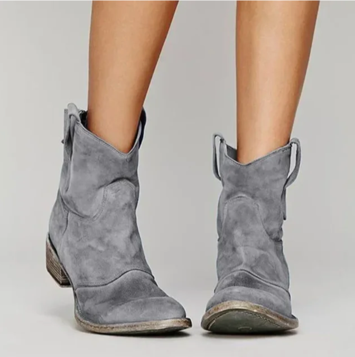 Maaike laarzen dames | Western boots van wildleder met stijlvolle stiksels