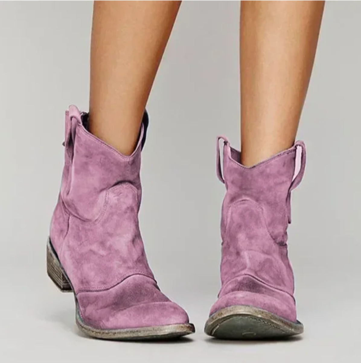 Maaike laarzen dames | Western boots van wildleder met stijlvolle stiksels