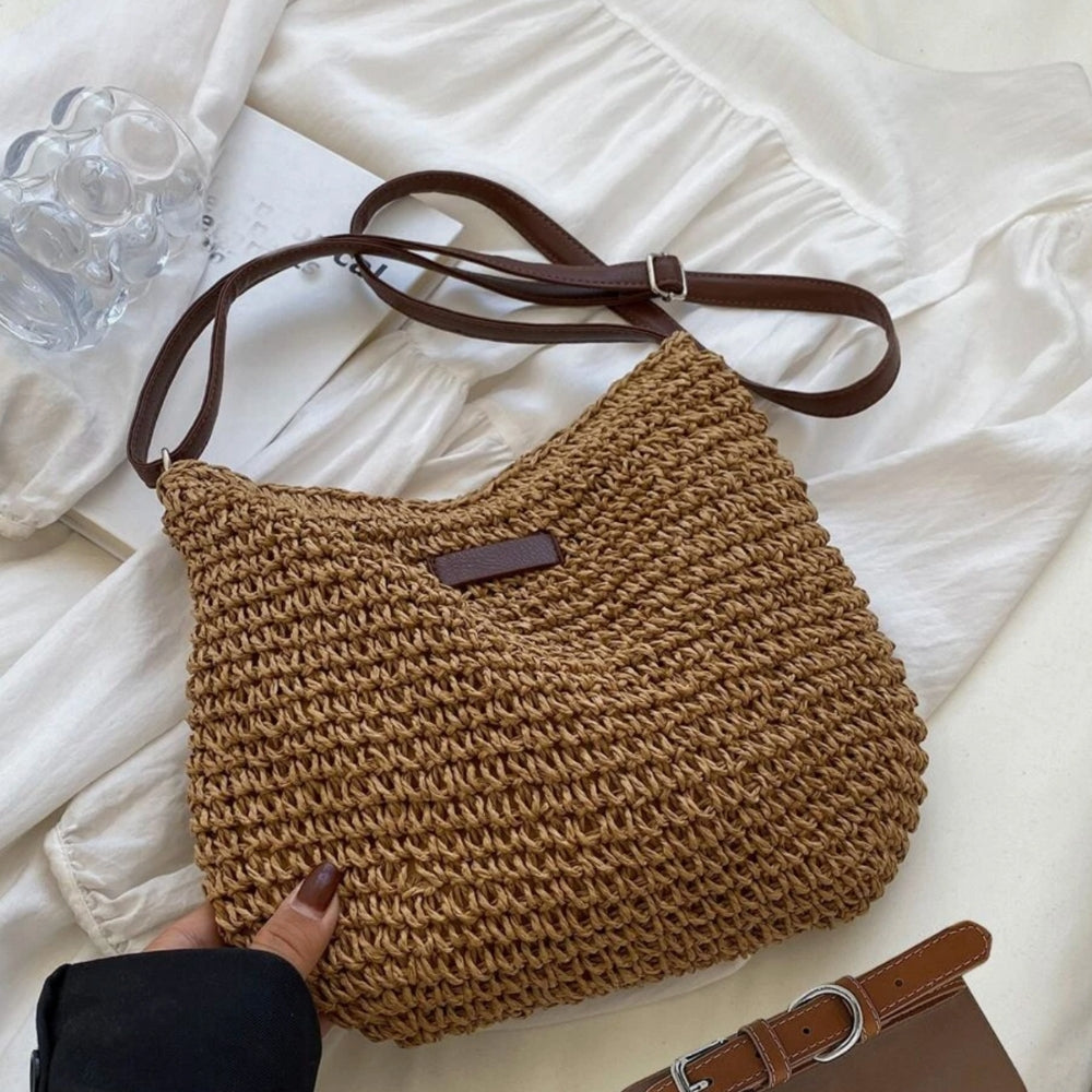 Beige Schoudertas | Dames tas met verstelbare band en minimalistische stijl voor dagelijks gebruik