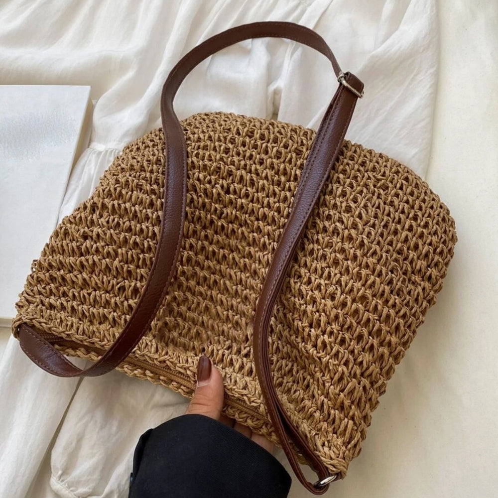 Beige Schoudertas | Dames tas met verstelbare band en minimalistische stijl voor dagelijks gebruik