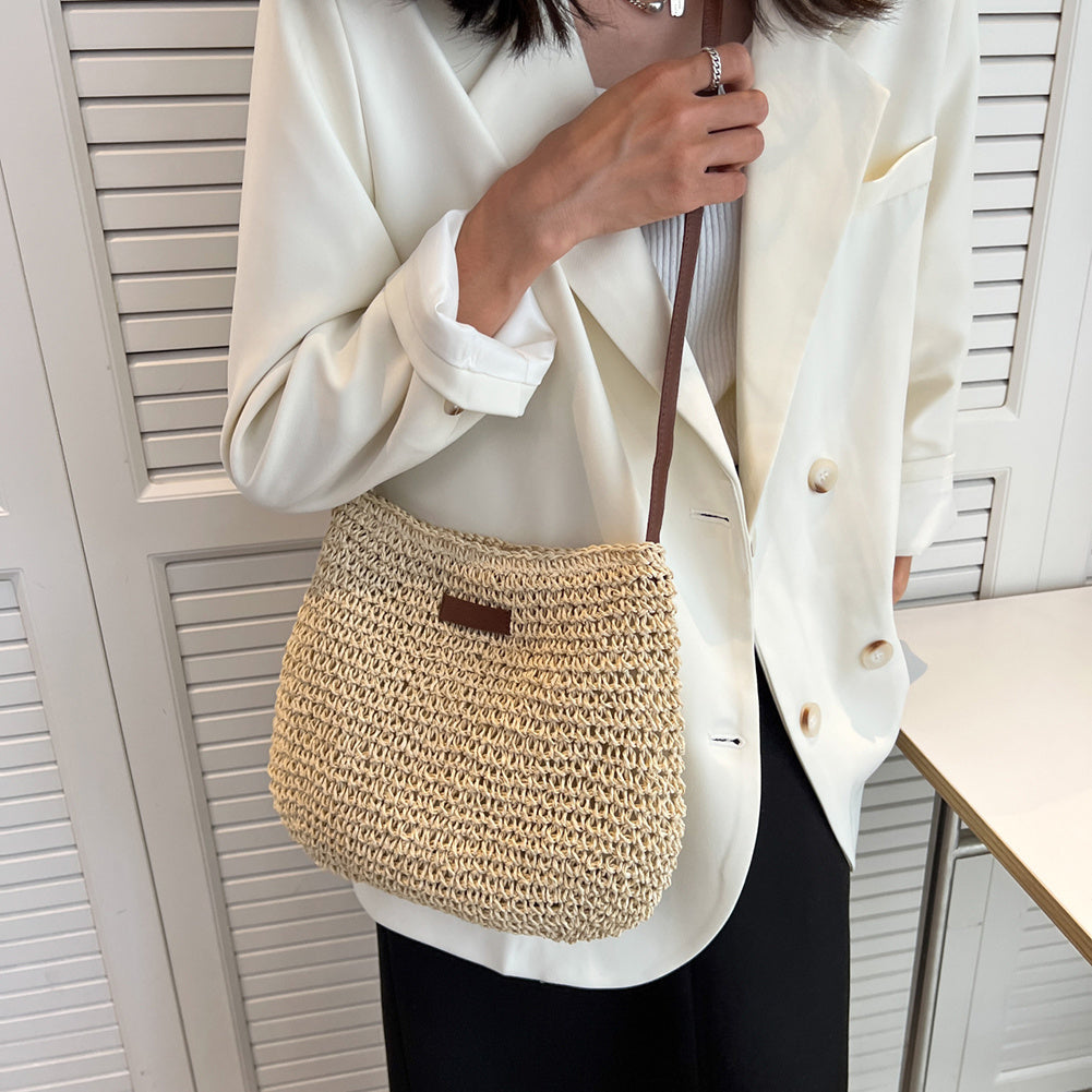 Beige Schoudertas | Dames tas met verstelbare band en minimalistische stijl voor dagelijks gebruik