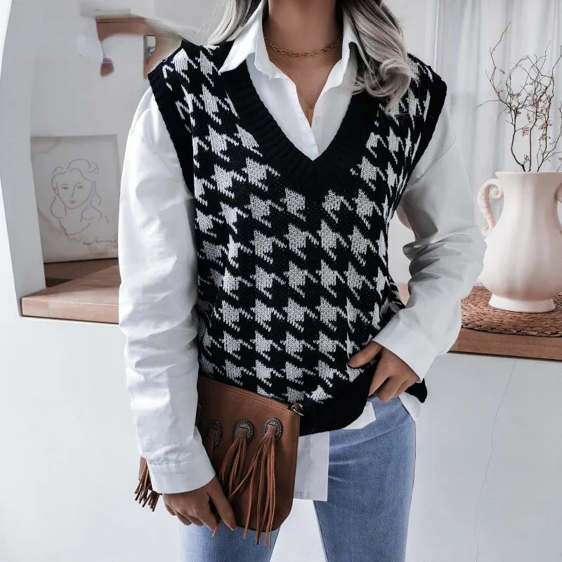 Dames Geruite Spencer – Lichtgewicht Katoen, Casual Vest voor Lente en Zomer