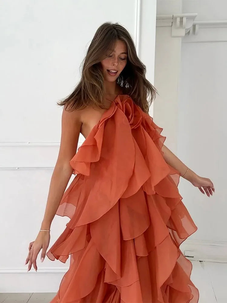 Nelly | Flowy Gelaagde Maxi Jurk voor Dames