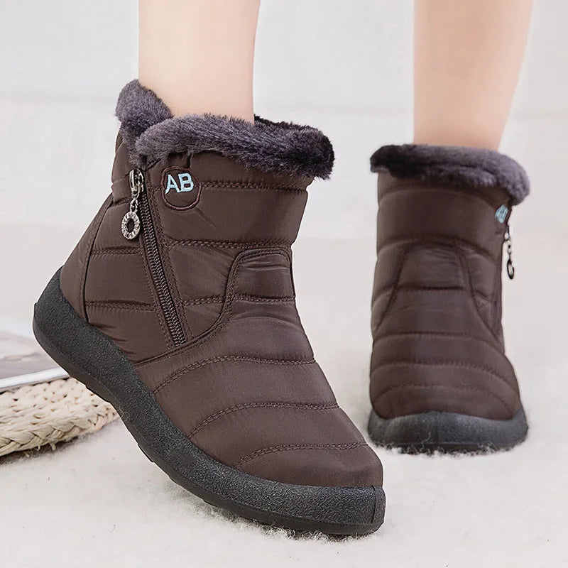 Dames Enkellaarsjes met Bontvoering | Warme Casual Boots voor Herfst & Winter