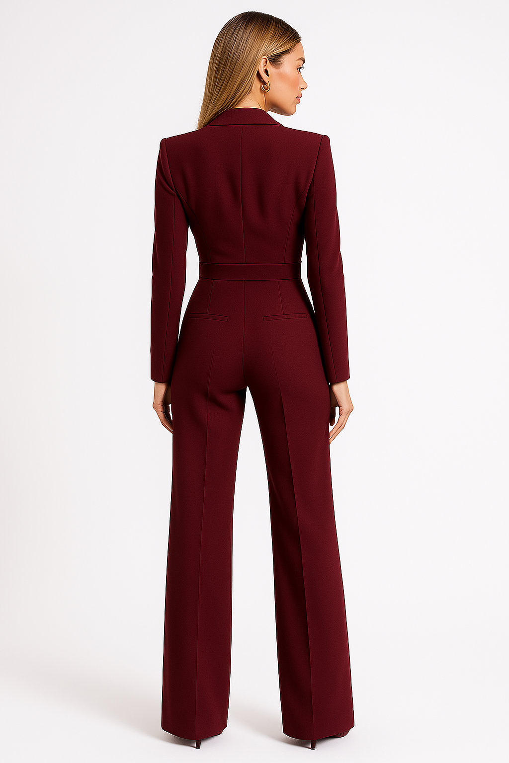 Dames Elegante Wijde Pijpen Jumpsuit – Zwart, V-Hals voor Feestelijke Gelegenheden en Avondkleding